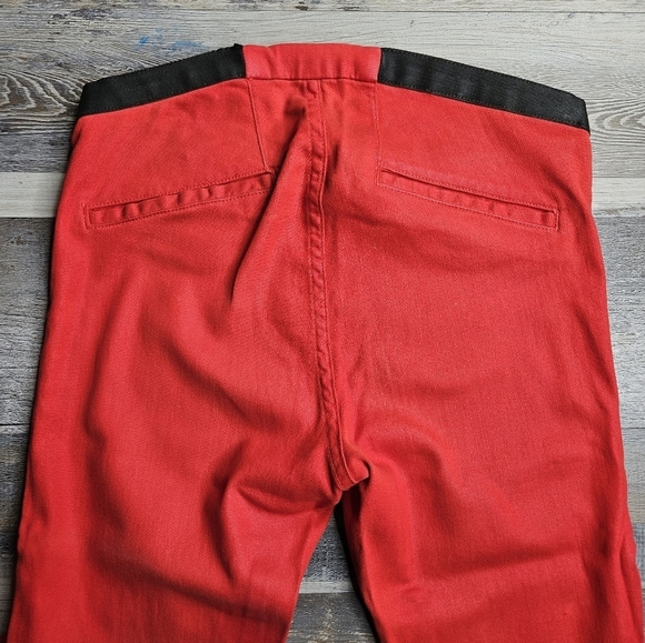 Helmut Lang Waxed Denim Jegging Red Size 28 - Picture 12 of 14